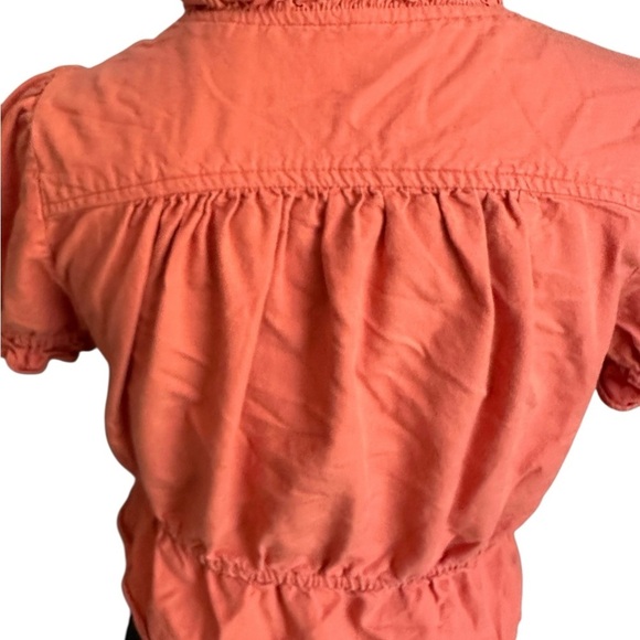Free People Sweet Things Orange Tie Front Top Size XS - Picture 7 of 17